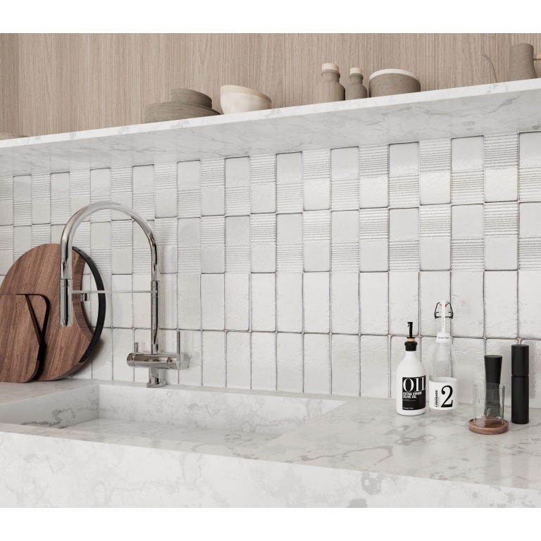 TEXTURO - 4X8, WHITE, GLOSSY